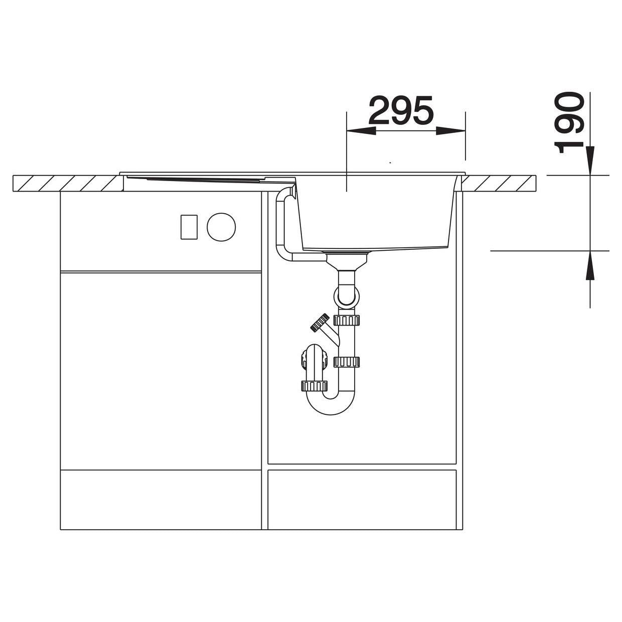 BLANCO METRA 5 S SILGRANIT mit Ablauffernbedienung reversibel weiß 513037