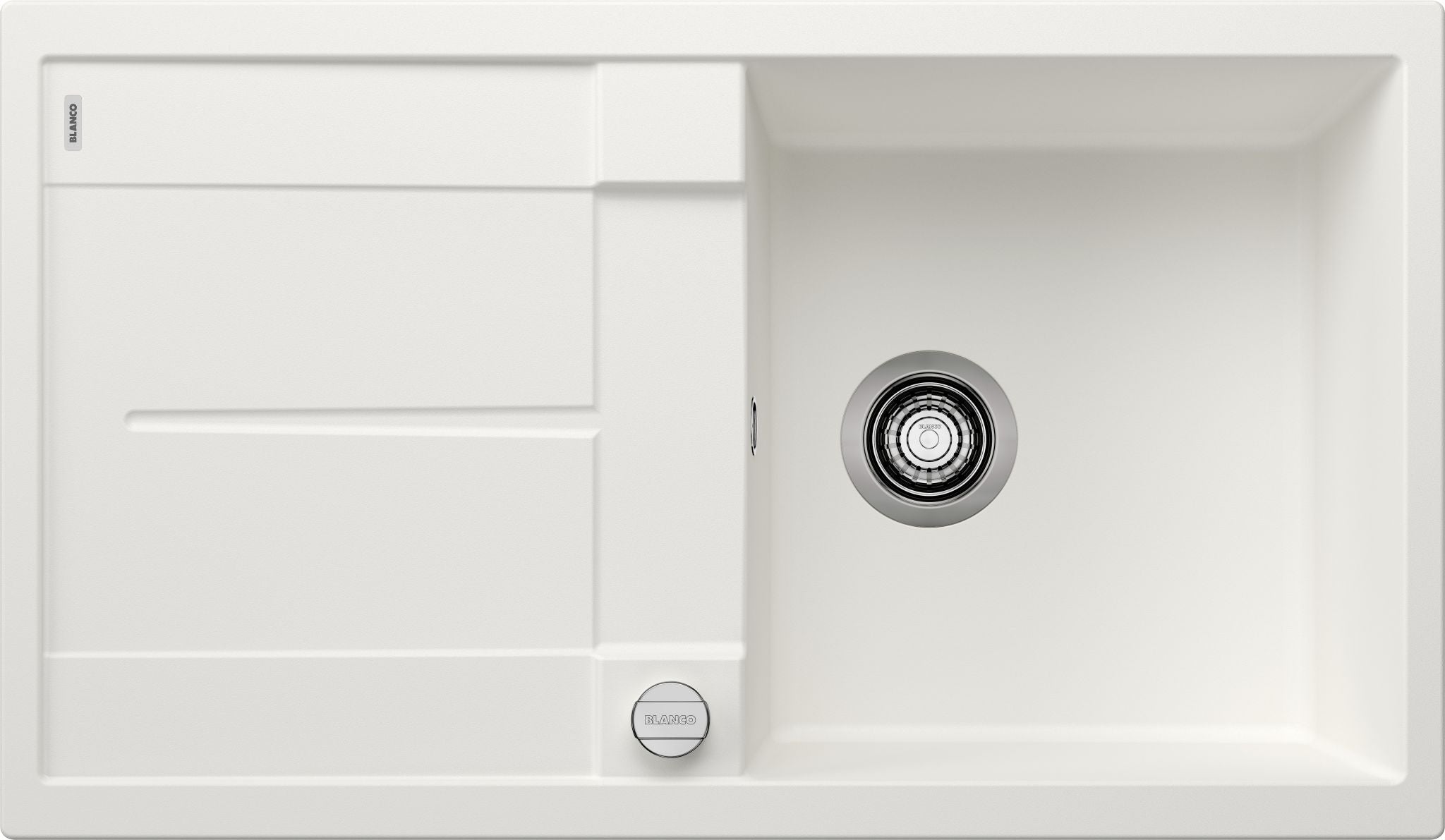 BLANCO METRA 5 S SILGRANIT mit Ablauffernbedienung reversibel weiß 513037