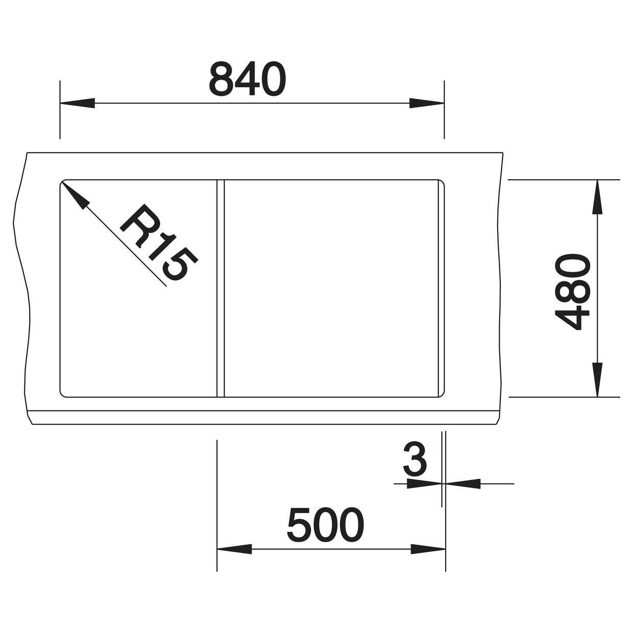 BLANCO METRA 5 S SILGRANIT mit Ablauffernbedienung reversibel tartufo 517348