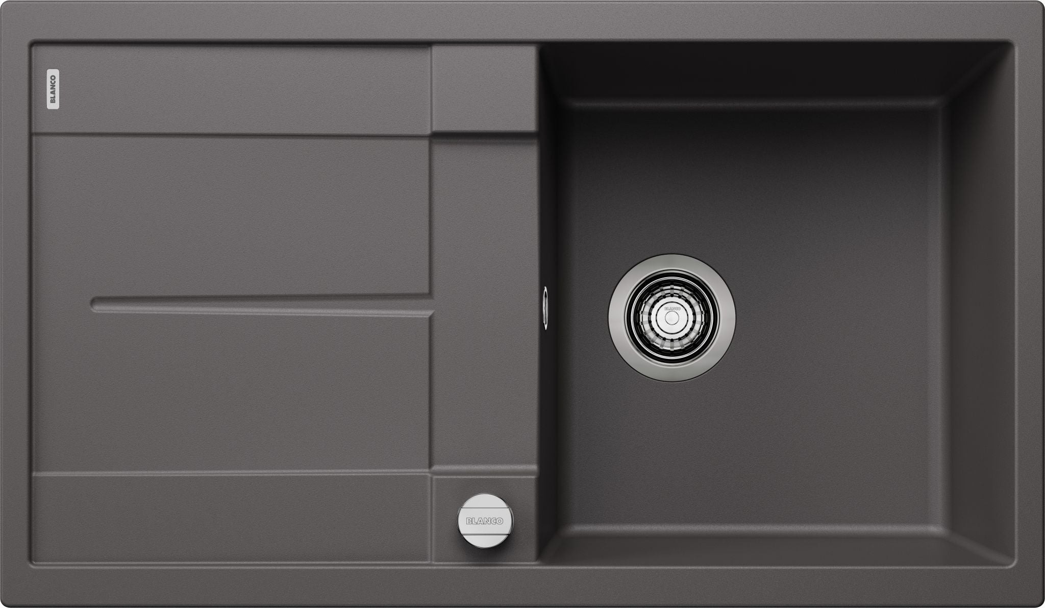 BLANCO METRA 5 S SILGRANIT mit Ablauffernbedienung reversibel felsgrau 518871
