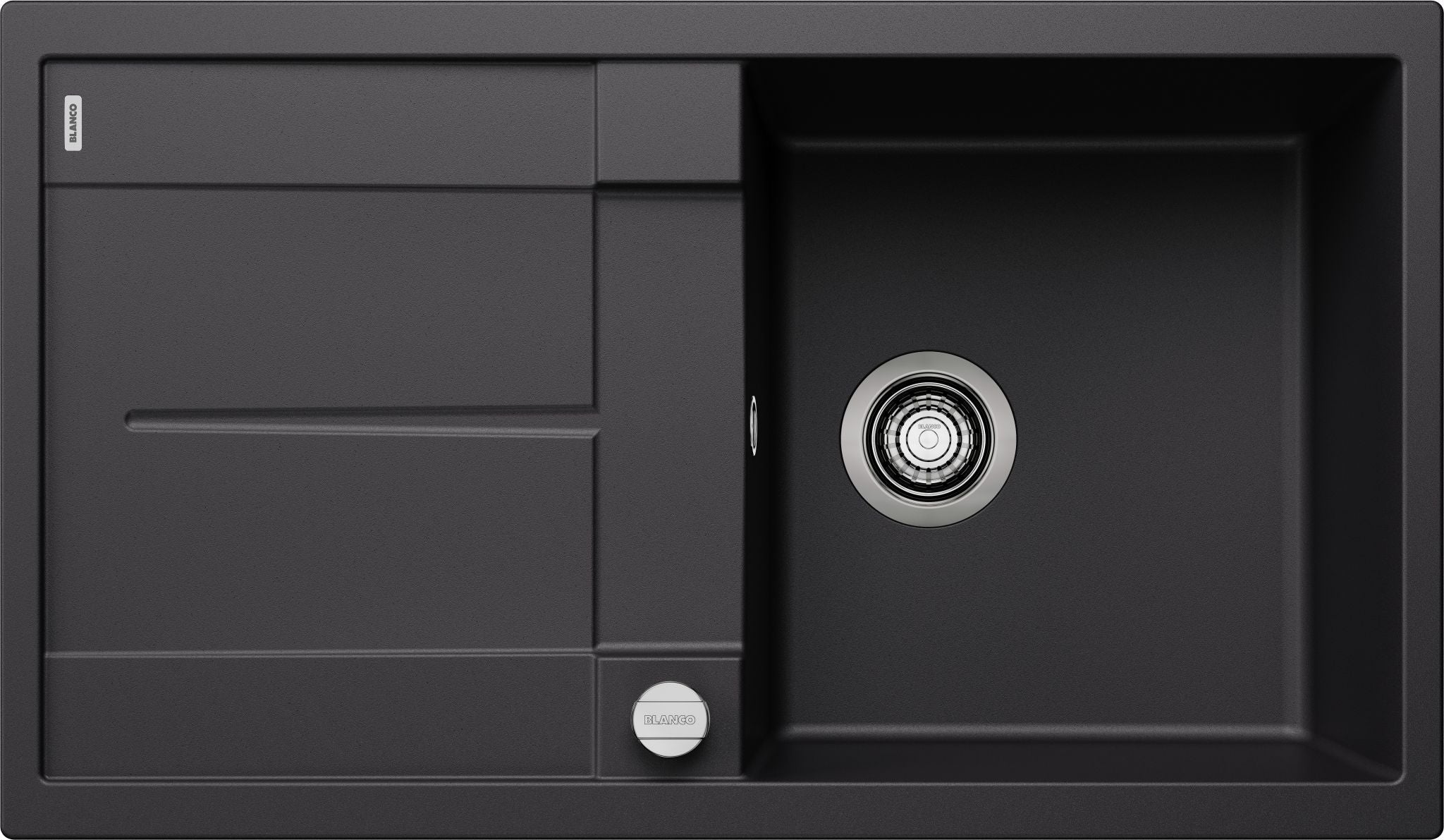 BLANCO METRA 5 S SILGRANIT mit Ablauffernbedienung reversibel schwarz 525918
