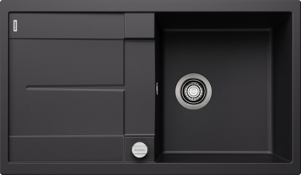 BLANCO METRA 5 S SILGRANIT mit Ablauffernbedienung reversibel schwarz 525918