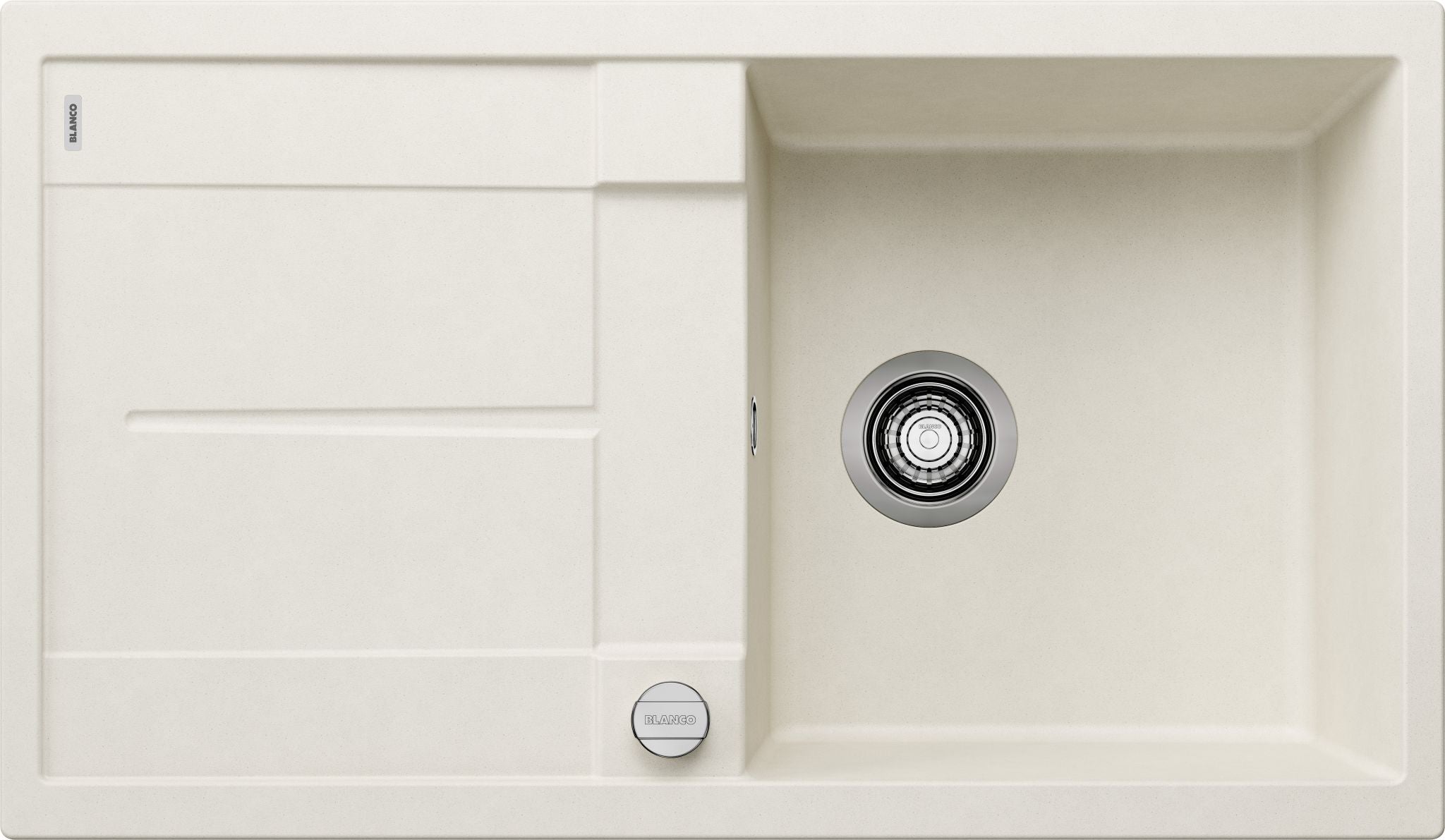 BLANCO METRA 5 S SILGRANIT mit Ablauffernbedienung reversibel softweiß 527109