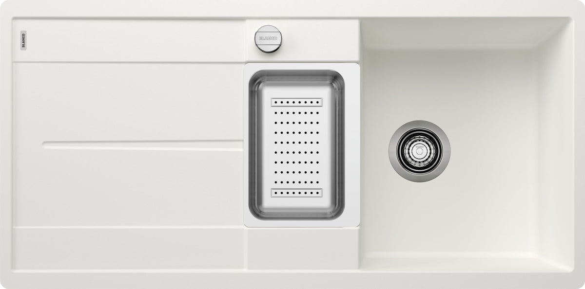 BLANCO METRA 6 S-F SILGRANIT mit Ablauffernbedienung mit Zubehör reversibel weiß 519115