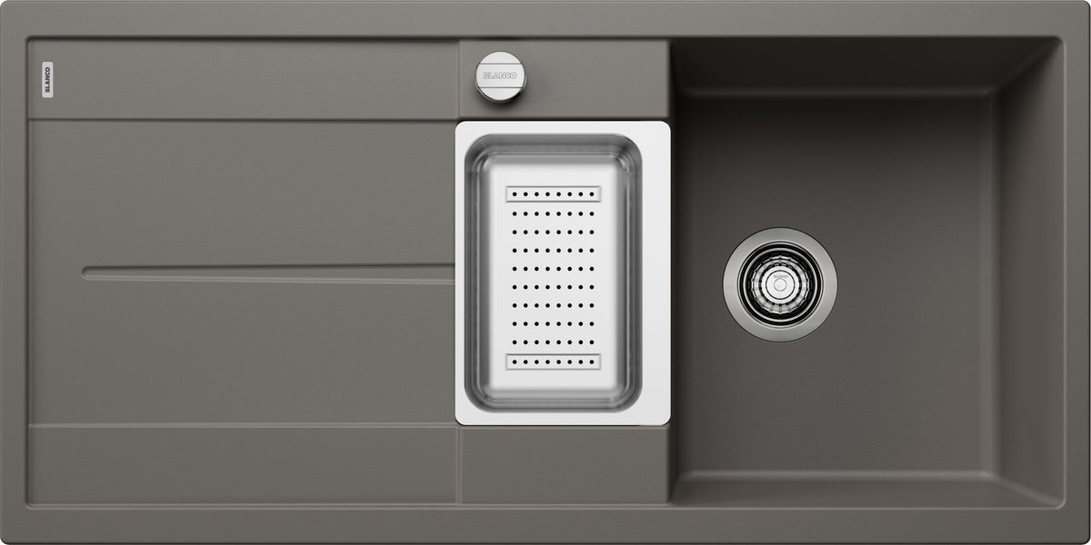 BLANCO METRA 6 S SILGRANIT mit Ablauffernbedienung mit Zubehör reversibel vulkangrau 527299