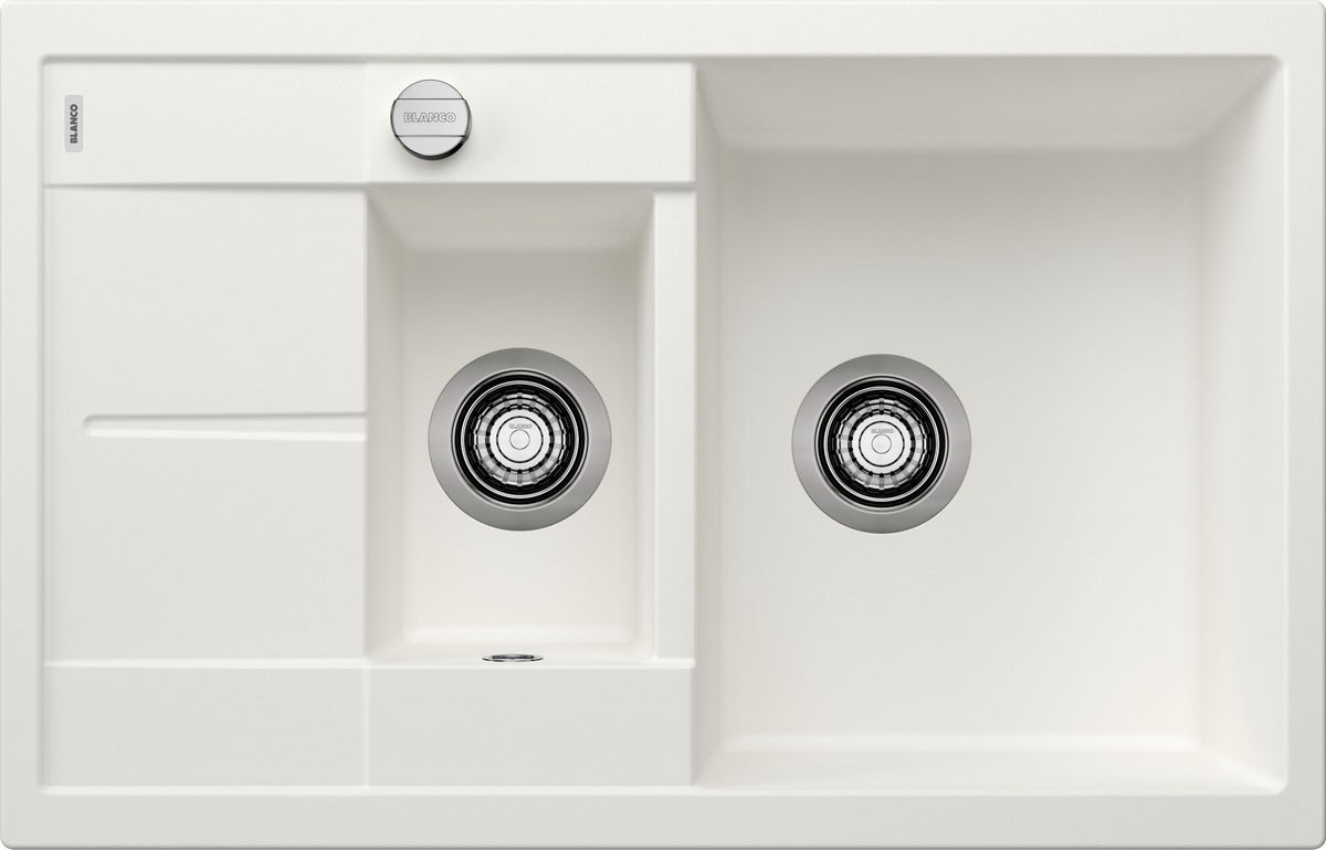 BLANCO METRA 6 S Compact SILGRANIT mit Ablauffernbedienung reversibel weiß 513468