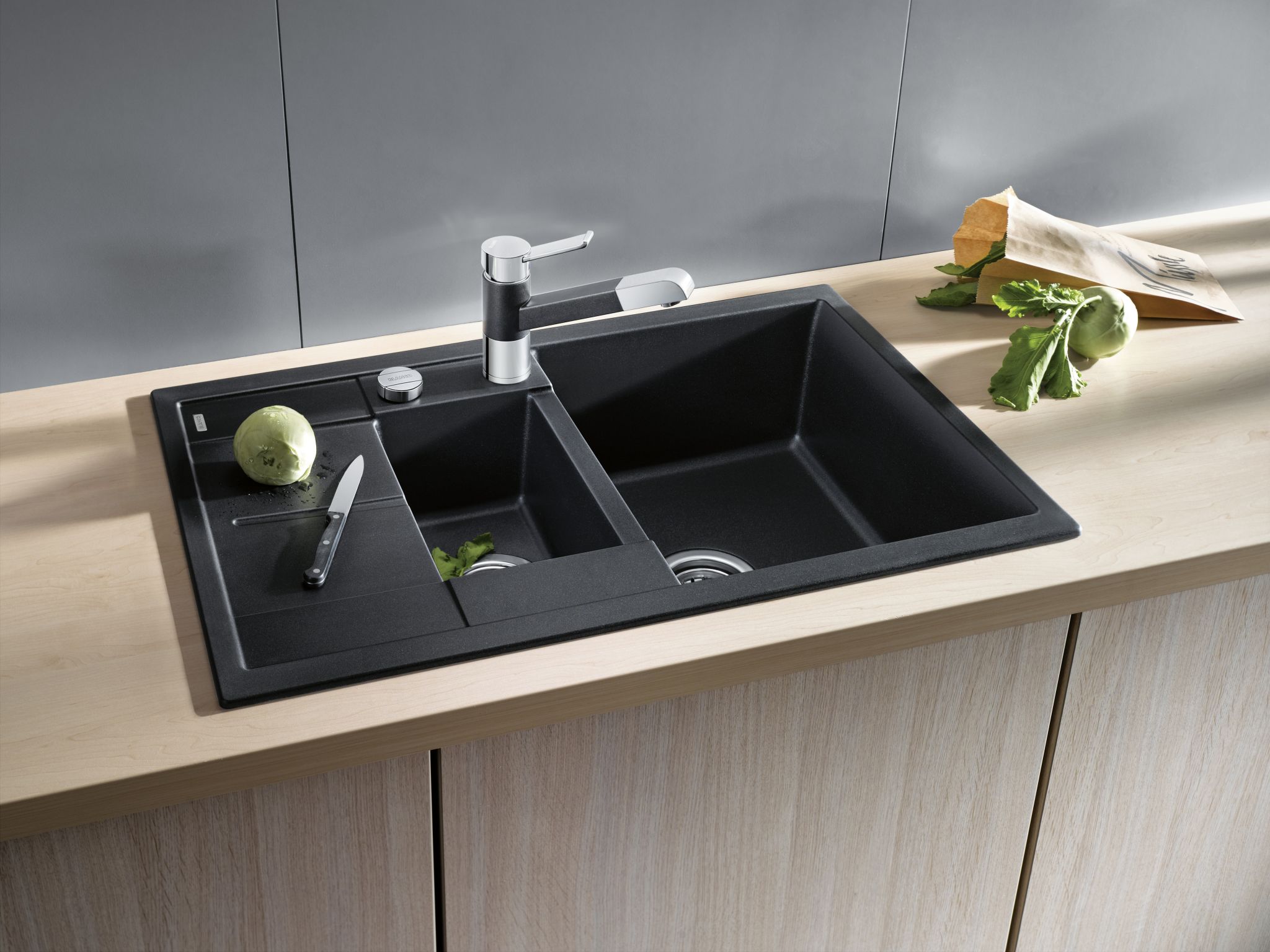 BLANCO METRA 6 S Compact SILGRANIT mit Ablauffernbedienung reversibel anthrazit 513473