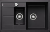 BLANCO METRA 6 S Compact SILGRANIT mit Ablauffernbedienung reversibel schwarz 525925