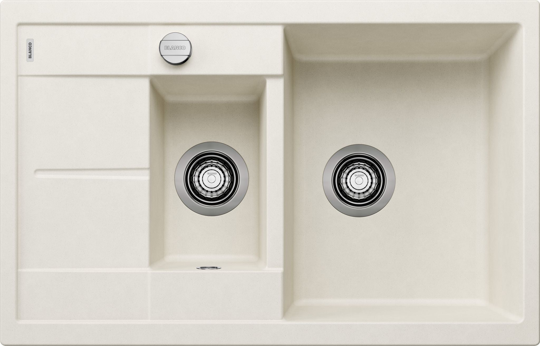 BLANCO METRA 6 S Compact SILGRANIT mit Ablauffernbedienung reversibel softweiß 527114