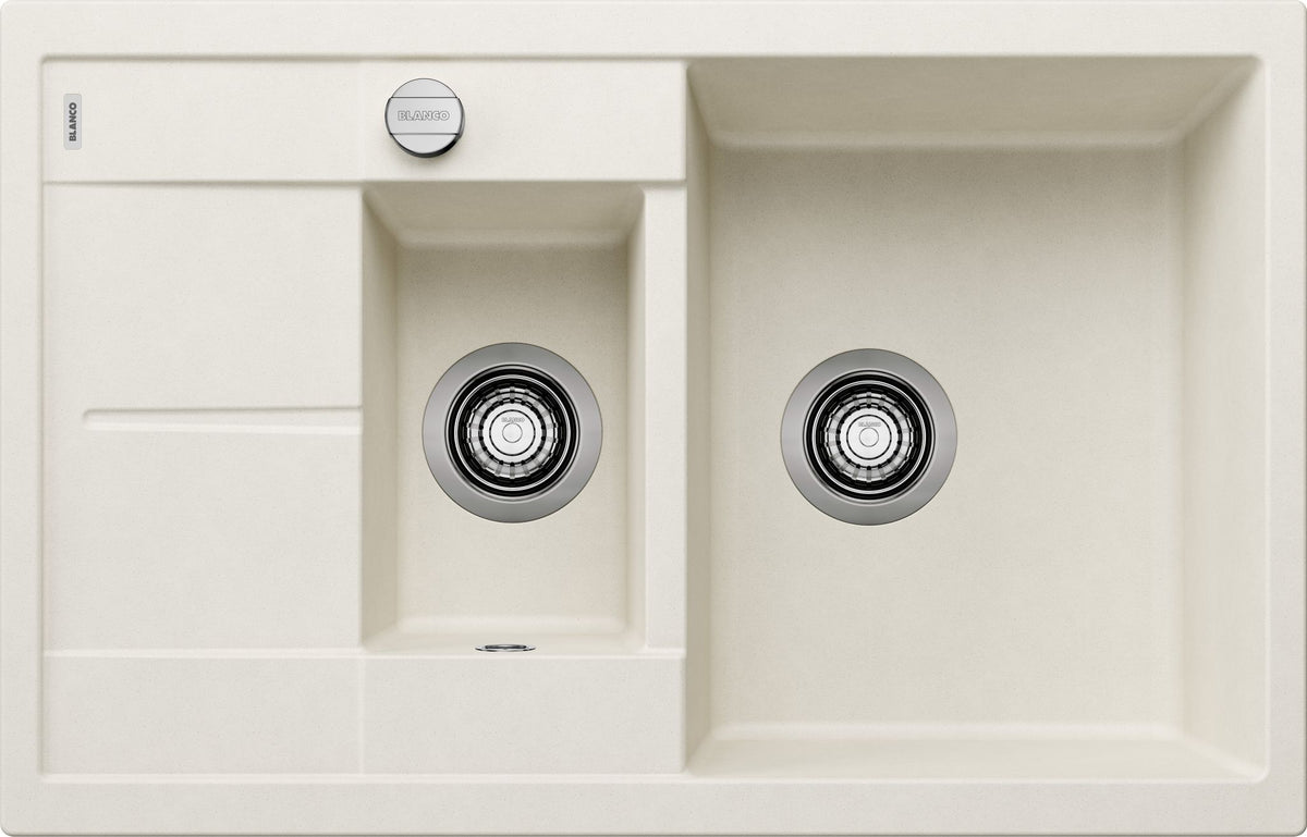 BLANCO METRA 6 S Compact SILGRANIT mit Ablauffernbedienung reversibel softweiß 527114