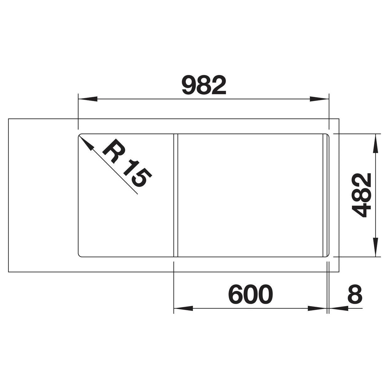 BLANCO TIPO II 6S Edelstahl Naturfinish 526622