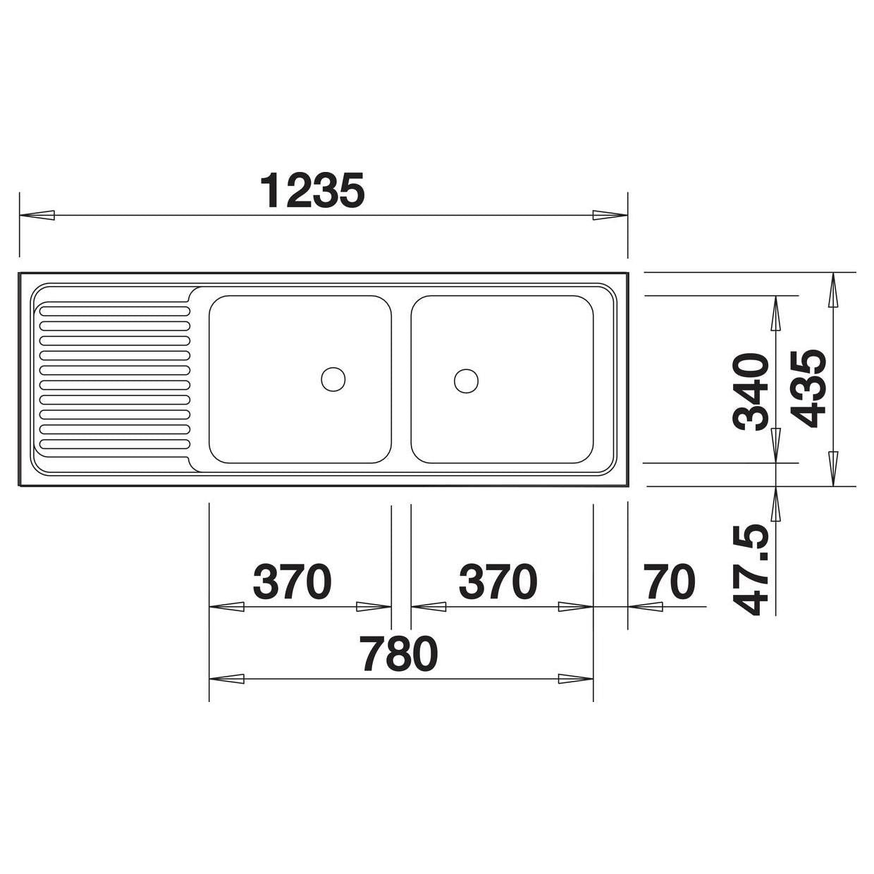 BLANCO TOP EZS 12 x 4-2 500374