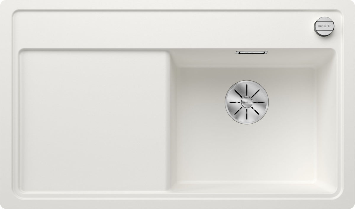 BLANCO ZENAR 45 S-F  SILGRANIT mit Ablauffernbedienung ohne Zubehör Becken rechts weiß 523816