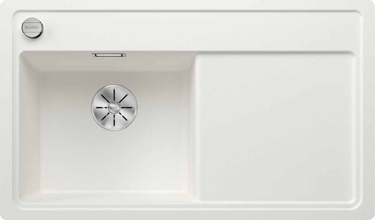 BLANCO ZENAR 45 S-F  SILGRANIT mit Ablauffernbedienung ohne Zubehör Becken links weiß 523836