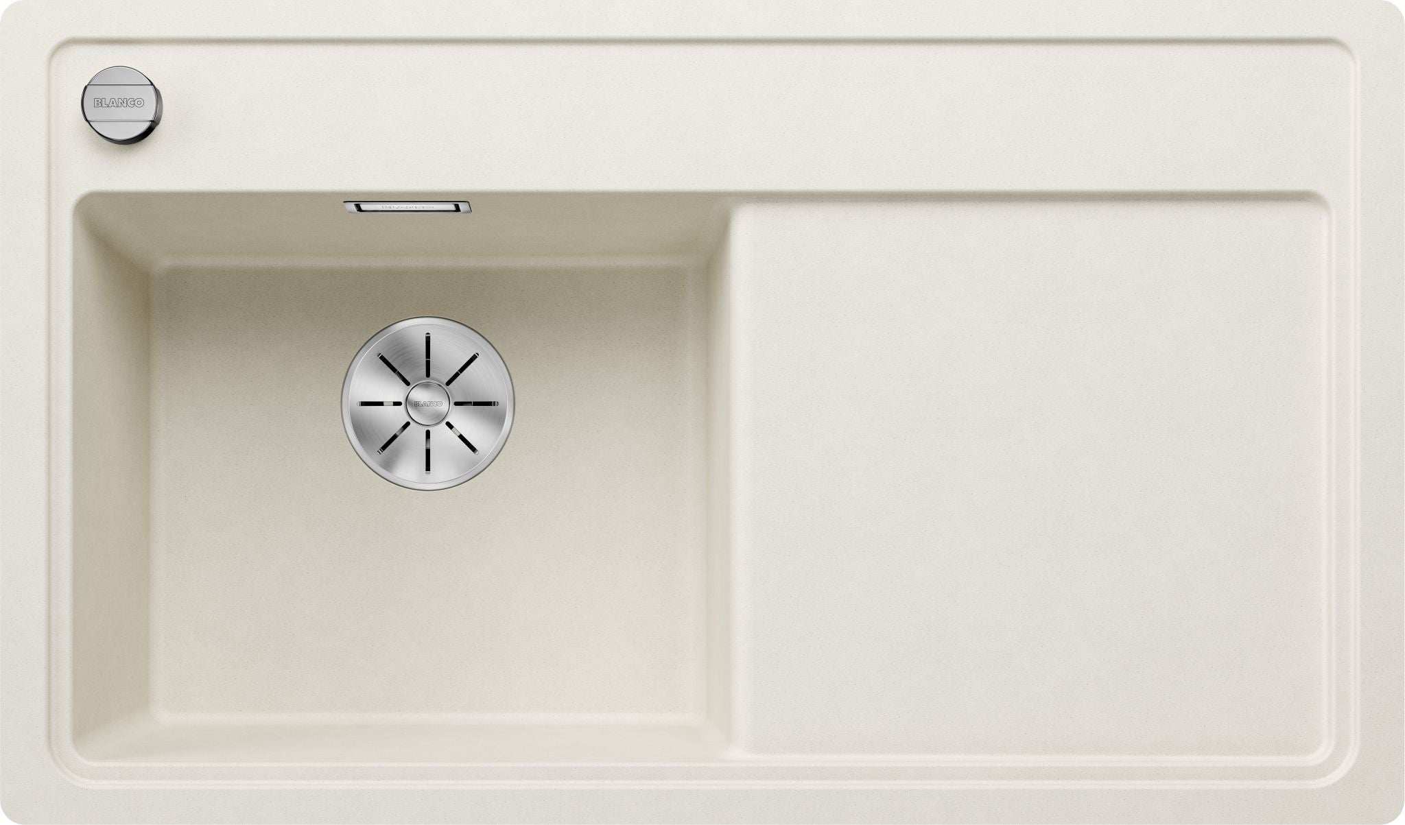 BLANCO ZENAR 45 S-F  SILGRANIT mit Ablauffernbedienung ohne Zubehör Becken links softweiß 527179