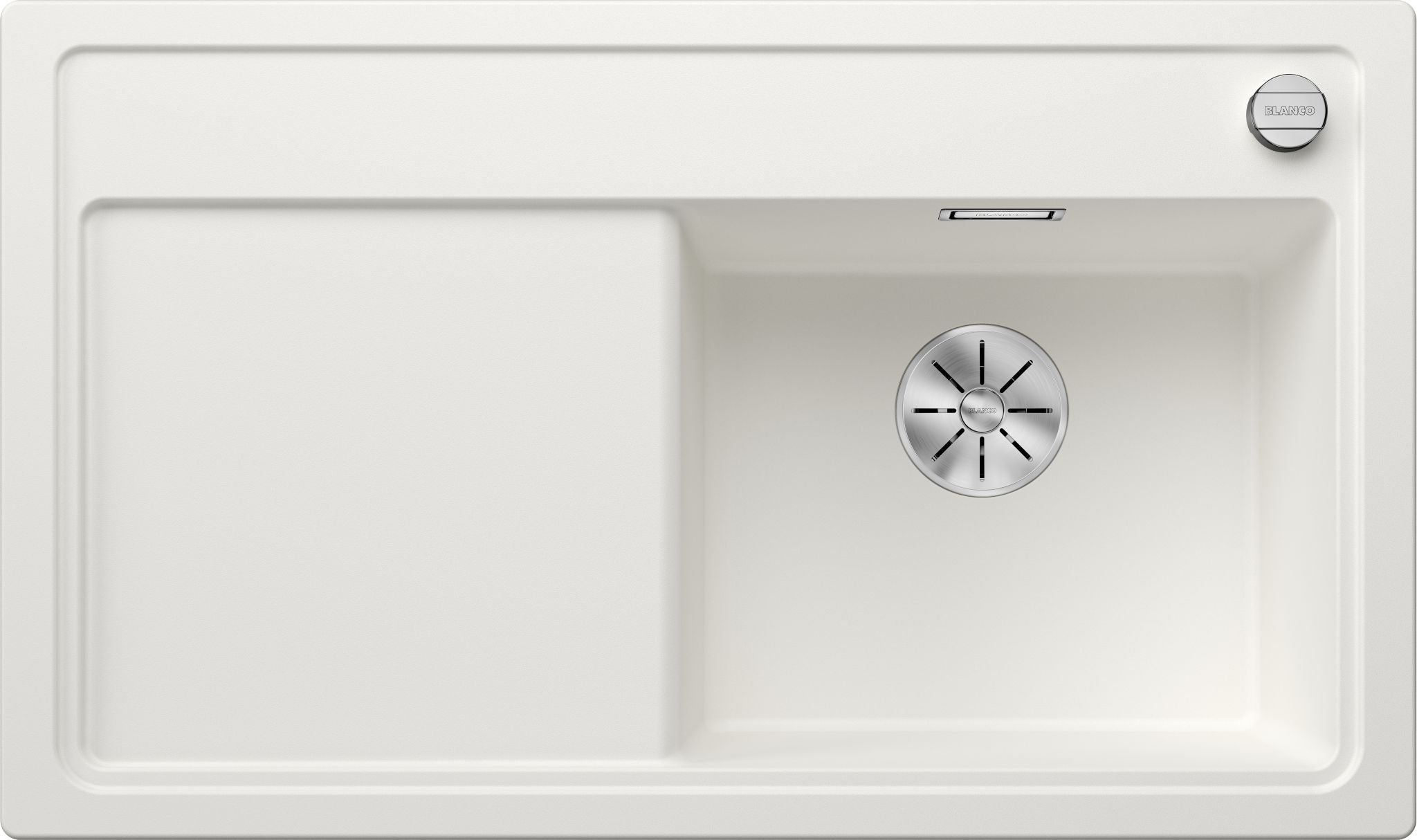 BLANCO ZENAR 45 S SILGRANIT mit Ablauffernbedienung ohne Zubehör Becken rechts weiß 523788