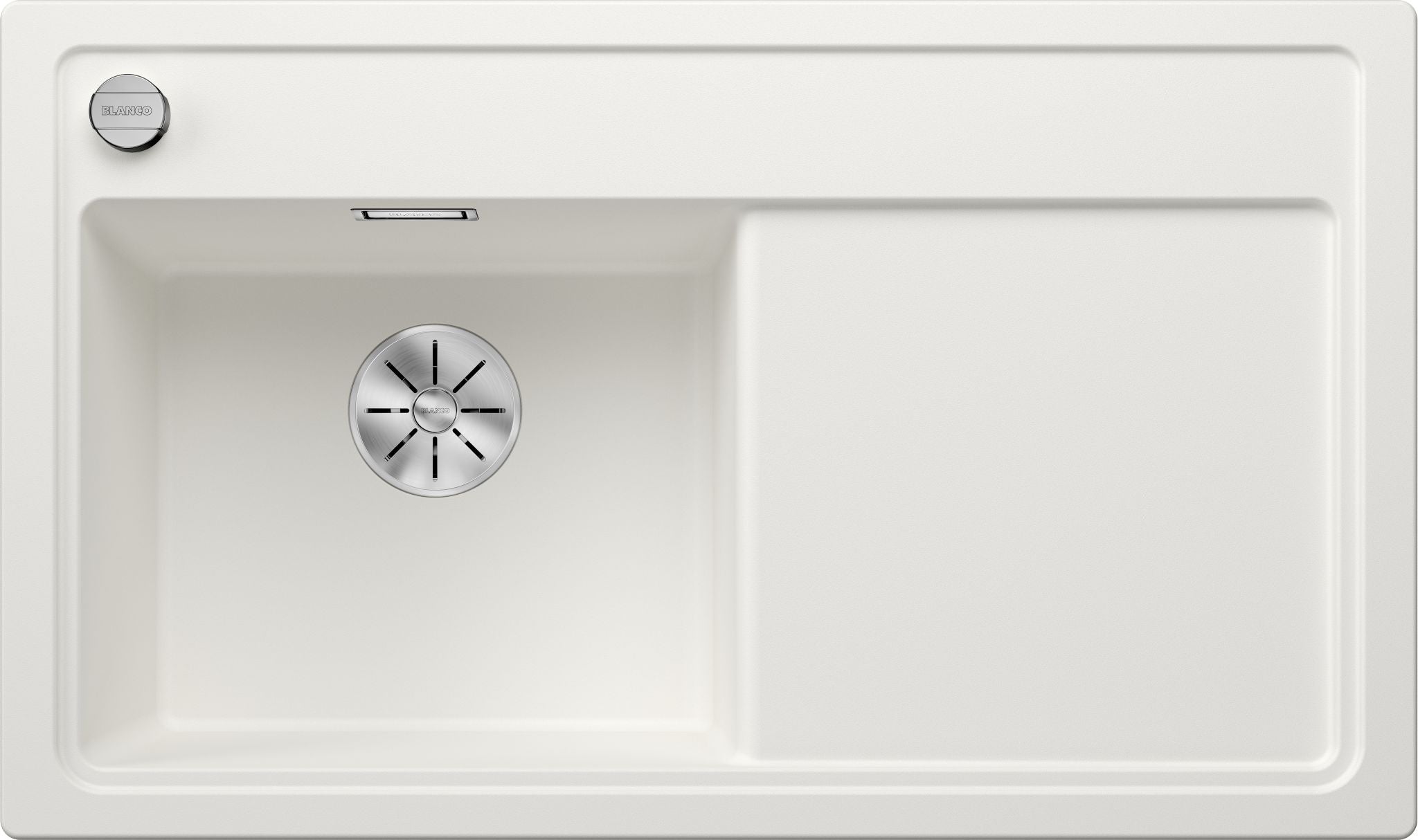 BLANCO ZENAR 45 S SILGRANIT mit Ablauffernbedienung ohne Zubehör Becken links weiß 523854