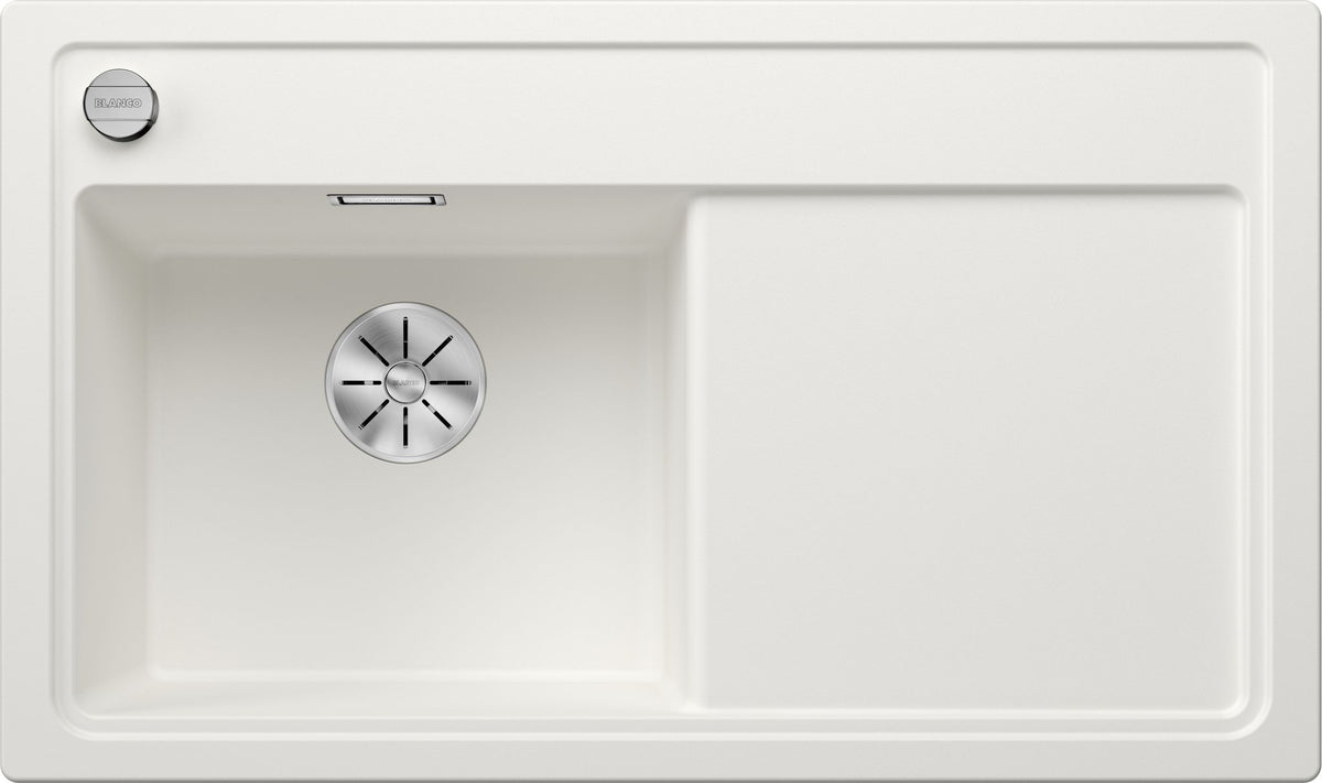 BLANCO ZENAR 45 S SILGRANIT mit Ablauffernbedienung ohne Zubehör Becken links weiß 523854