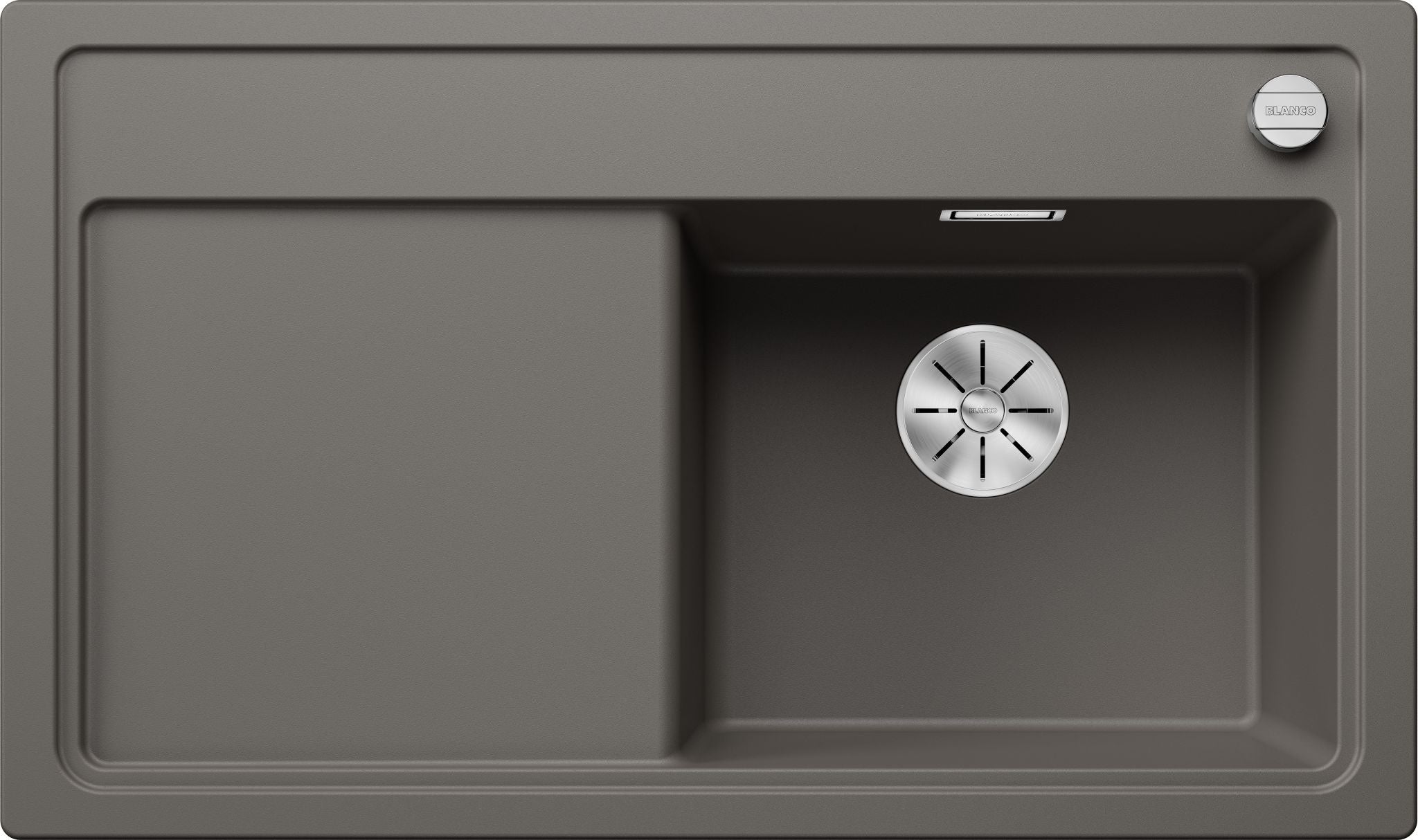 BLANCO ZENAR 45 S SILGRANIT mit Ablauffernbedienung ohne Zubehör Becken rechts vulkangrau 527361