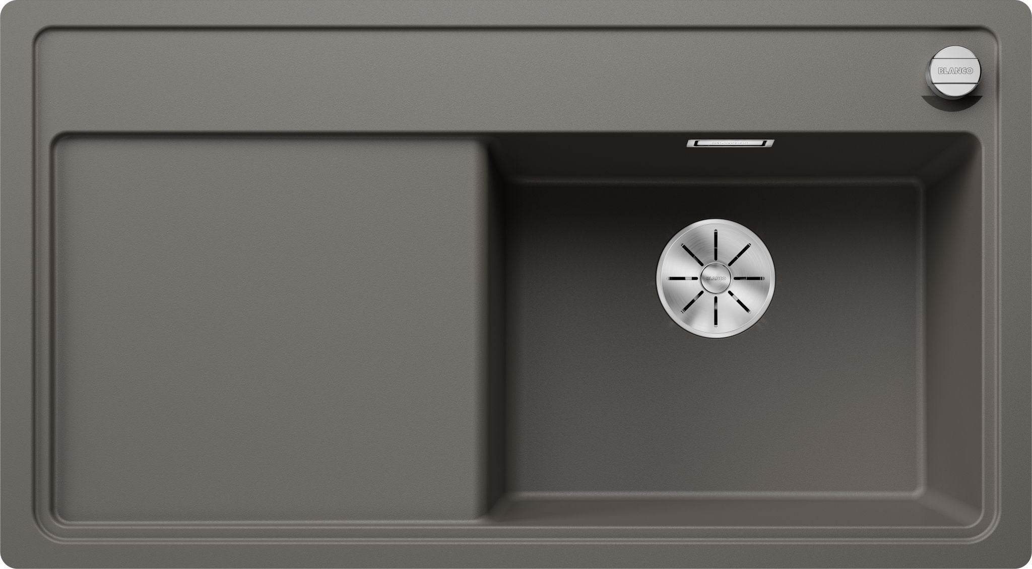 BLANCO ZENAR 5 S-F  SILGRANIT mit Ablauffernbedienung ohne Zubehör Becken rechts vulkangrau 527366