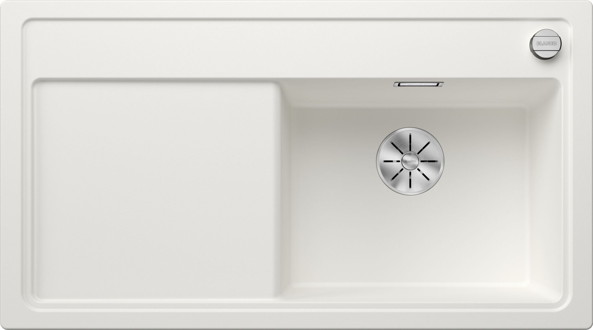 BLANCO ZENAR 5 S  SILGRANIT mit Ablauffernbedienung ohne Zubehör Becken rechts weiß 523938