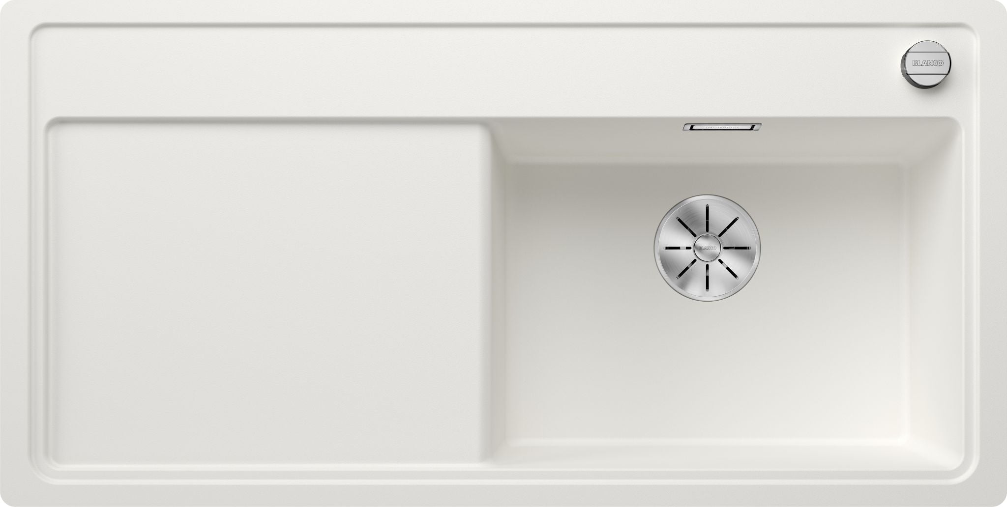 BLANCO ZENAR XL 6 S-F  SILGRANIT mit Ablauffernbedienung ohne Zubehör Becken rechts weiß 523905