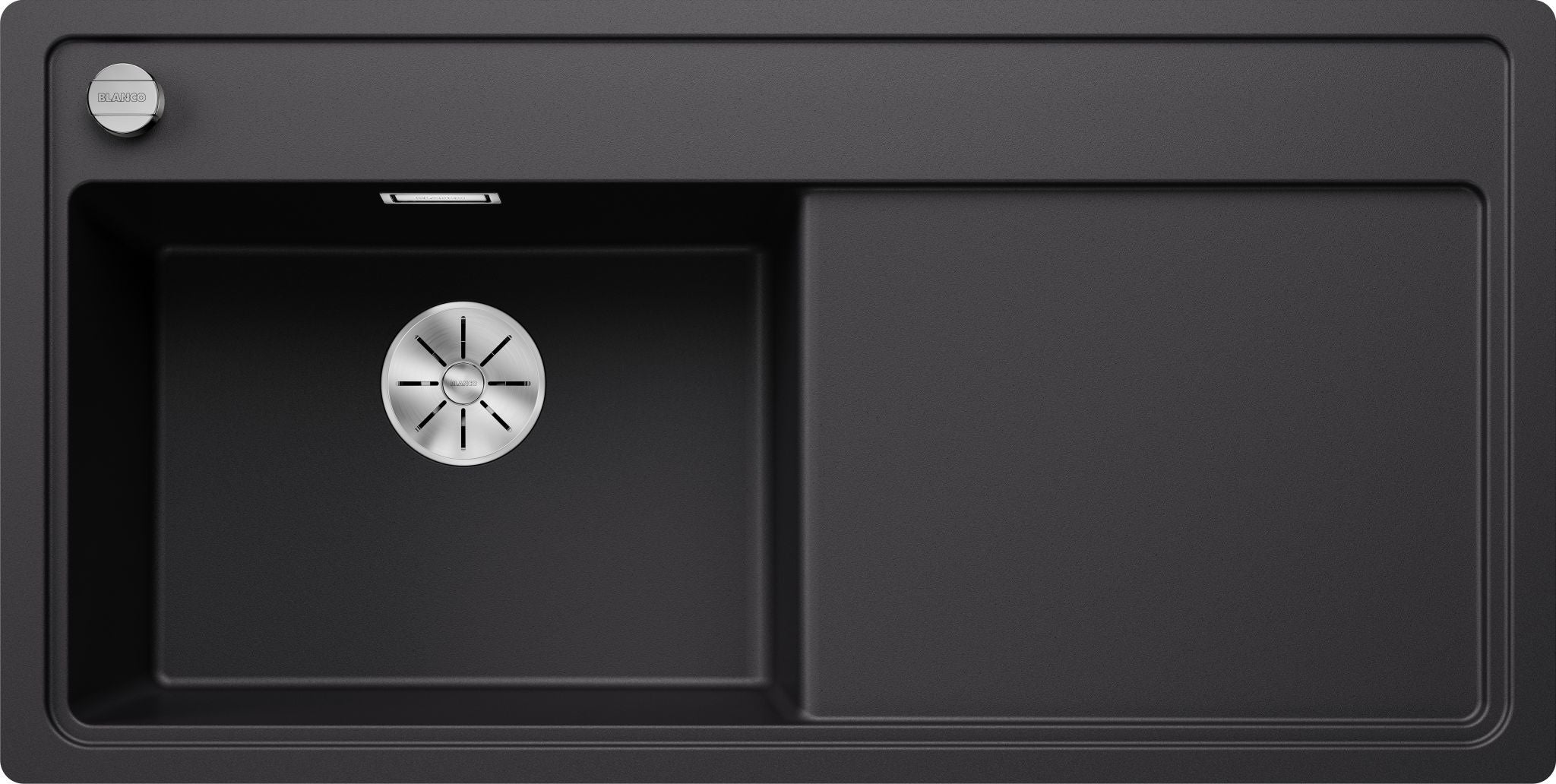 BLANCO ZENAR XL 6 S-F  SILGRANIT mit Ablauffernbedienung ohne Zubehör Becken links schwarz 526065