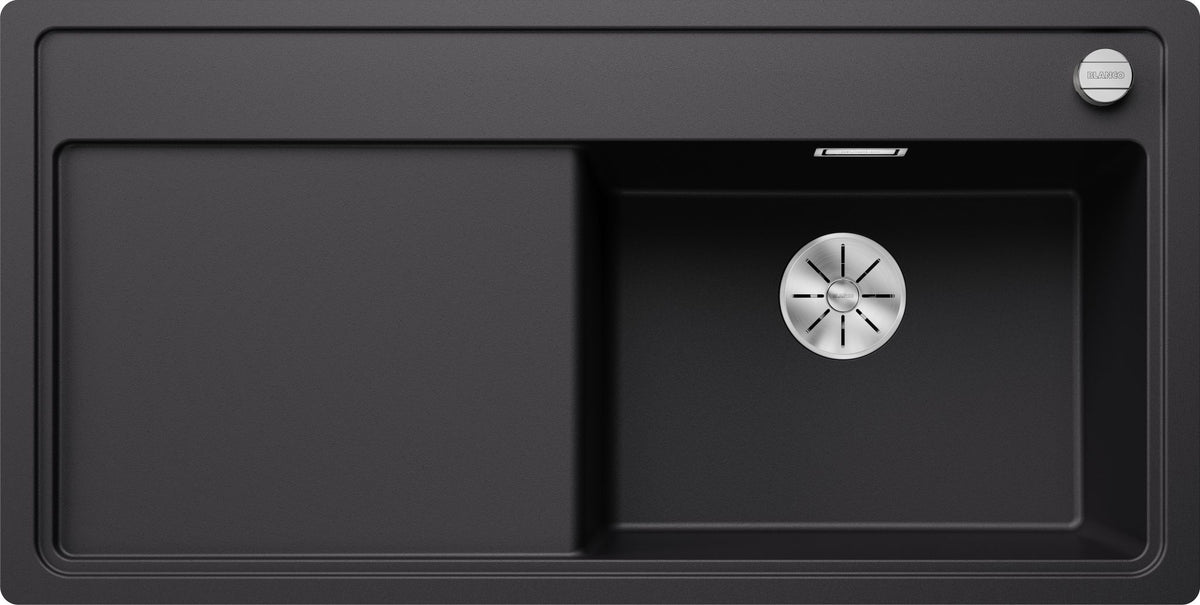BLANCO ZENAR XL 6 S-F  SILGRANIT mit Ablauffernbedienung ohne Zubehör Becken rechts schwarz 526068