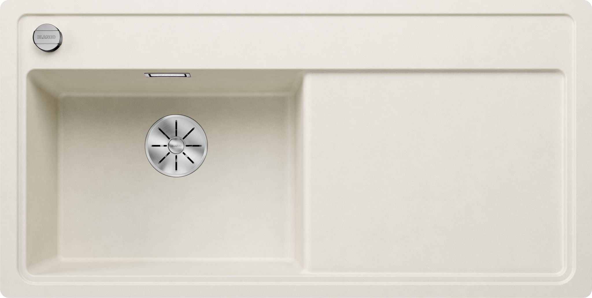 BLANCO ZENAR XL 6 S-F  SILGRANIT mit Ablauffernbedienung ohne Zubehör Becken links softweiß 527191