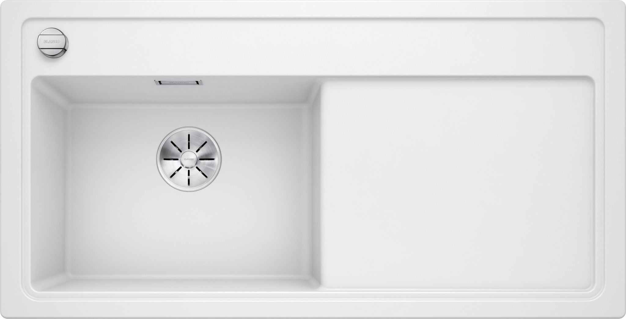BLANCO ZENAR XL 6 S  SILGRANIT mit Ablauffernbedienung ohne Zubehör Becken links weiß 524001