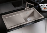 BLANCO ZENAR XL 6 S  SILGRANIT mit Ablauffernbedienung ohne Zubehör Becken links tartufo 524007