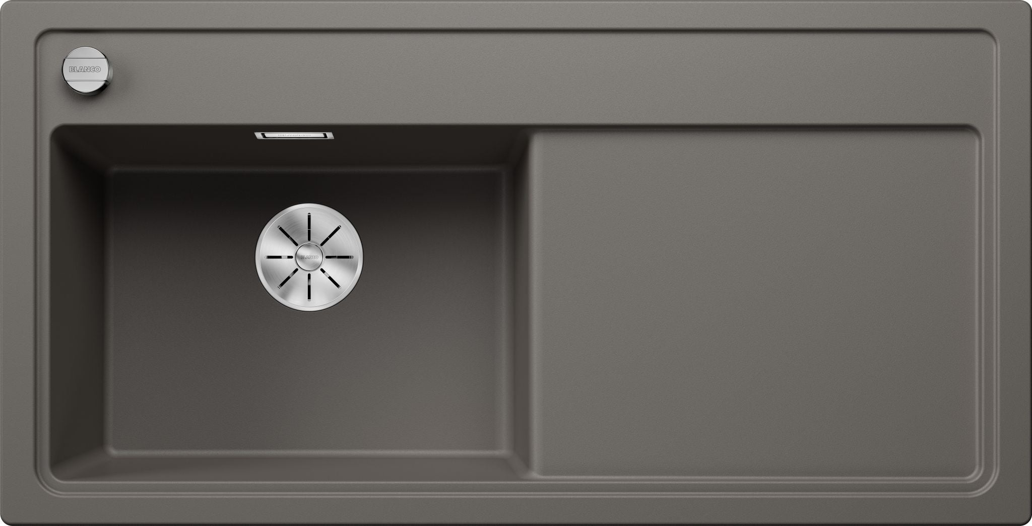 BLANCO ZENAR XL 6 S  SILGRANIT mit Ablauffernbedienung ohne Zubehör Becken links vulkangrau 527370