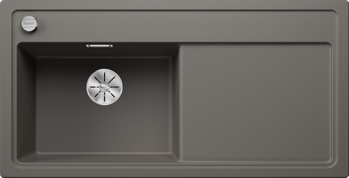 BLANCO ZENAR XL 6 S  SILGRANIT mit Ablauffernbedienung ohne Zubehör Becken links vulkangrau 527370