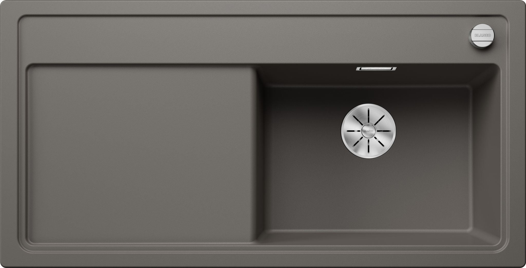 BLANCO ZENAR XL 6 S  SILGRANIT mit Ablauffernbedienung ohne Zubehör Becken rechts vulkangrau 527372