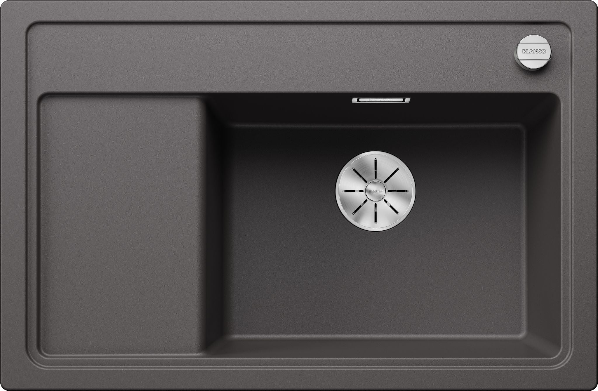 BLANCO ZENAR XL 6 S Compact SILGRANIT mit Ablauffernbedienung ohne Zubehör Becken rechts felsgrau 523775