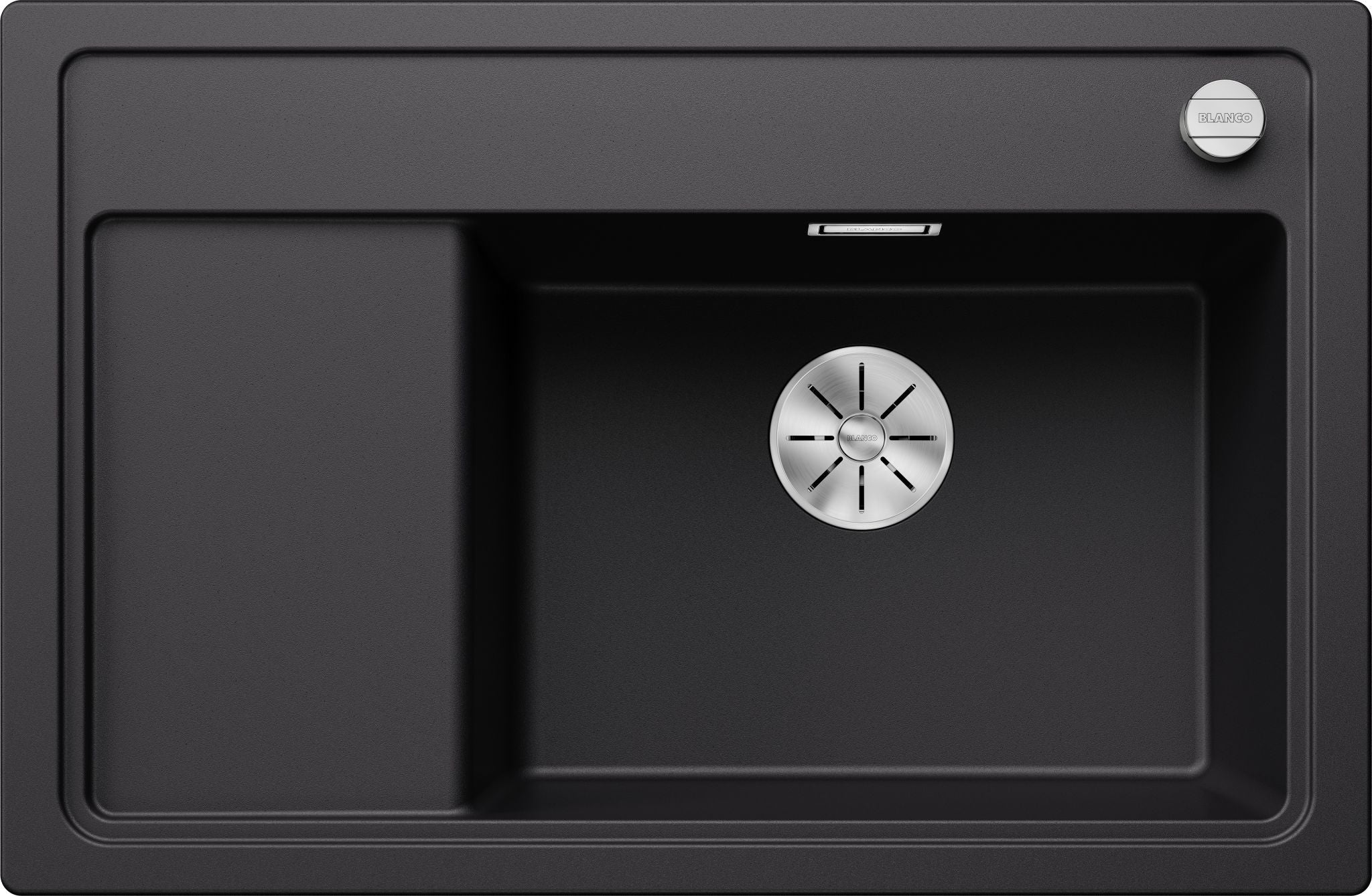 BLANCO ZENAR XL 6 S Compact SILGRANIT mit Ablauffernbedienung ohne Zubehör Becken rechts schwarz 526052