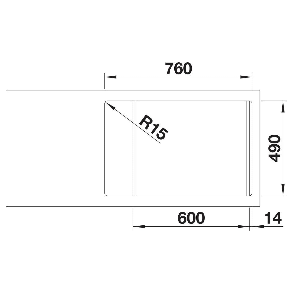 BLANCO ZENAR XL 6 S Compact SILGRANIT mit Ablauffernbedienung ohne Zubehör Becken rechts vulkangrau 527368