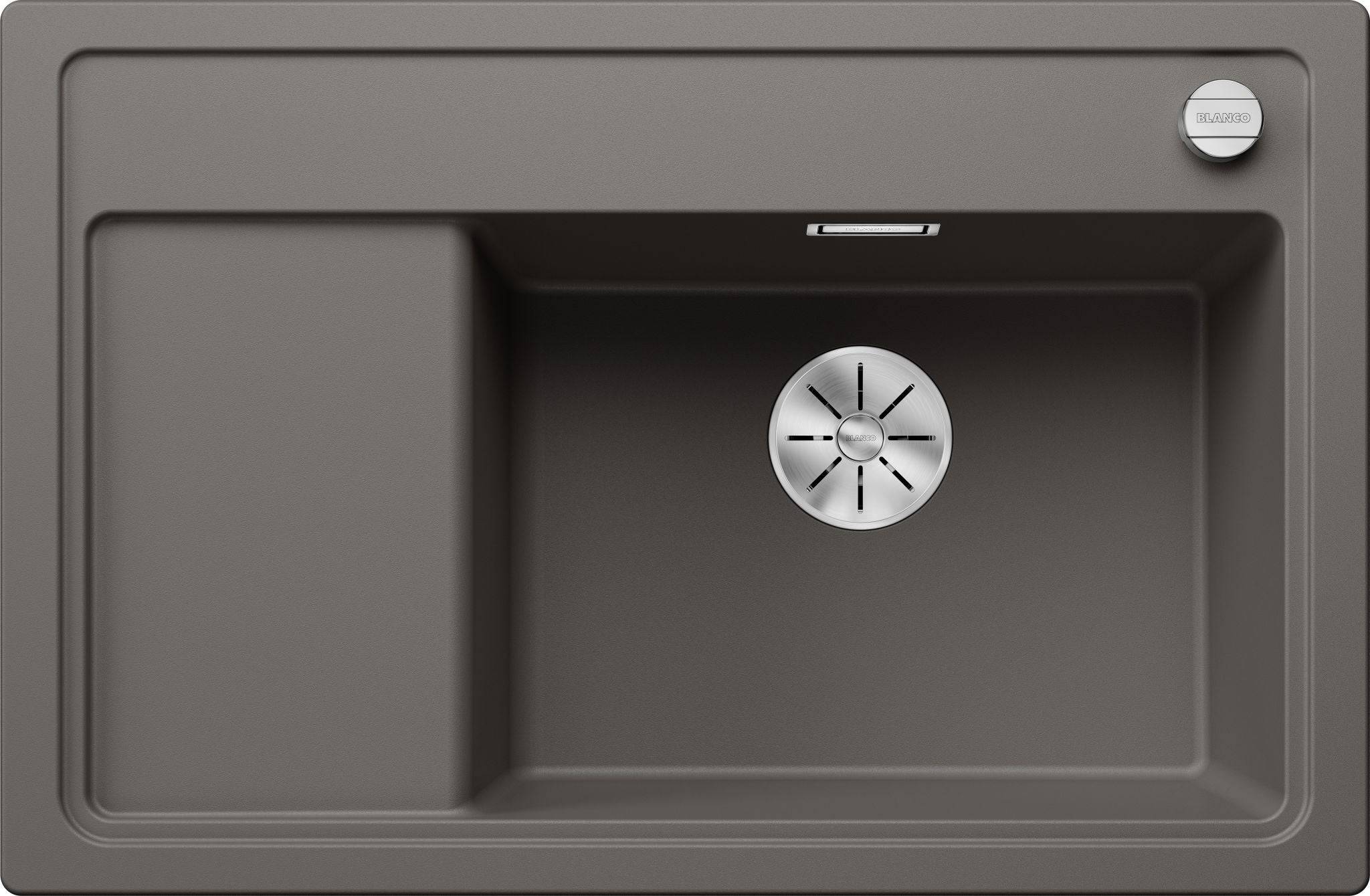BLANCO ZENAR XL 6 S Compact SILGRANIT mit Ablauffernbedienung ohne Zubehör Becken rechts vulkangrau 527368