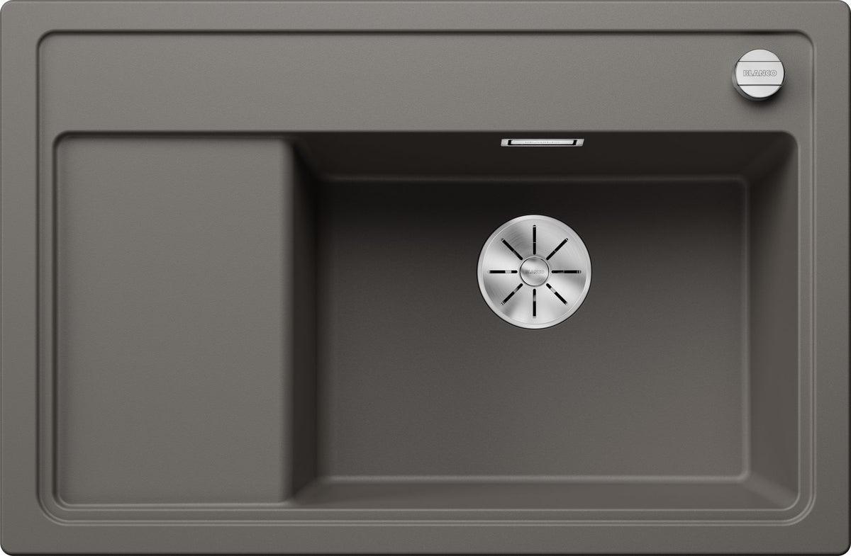 BLANCO ZENAR XL 6 S Compact SILGRANIT mit Ablauffernbedienung ohne Zubehör Becken rechts vulkangrau 527368