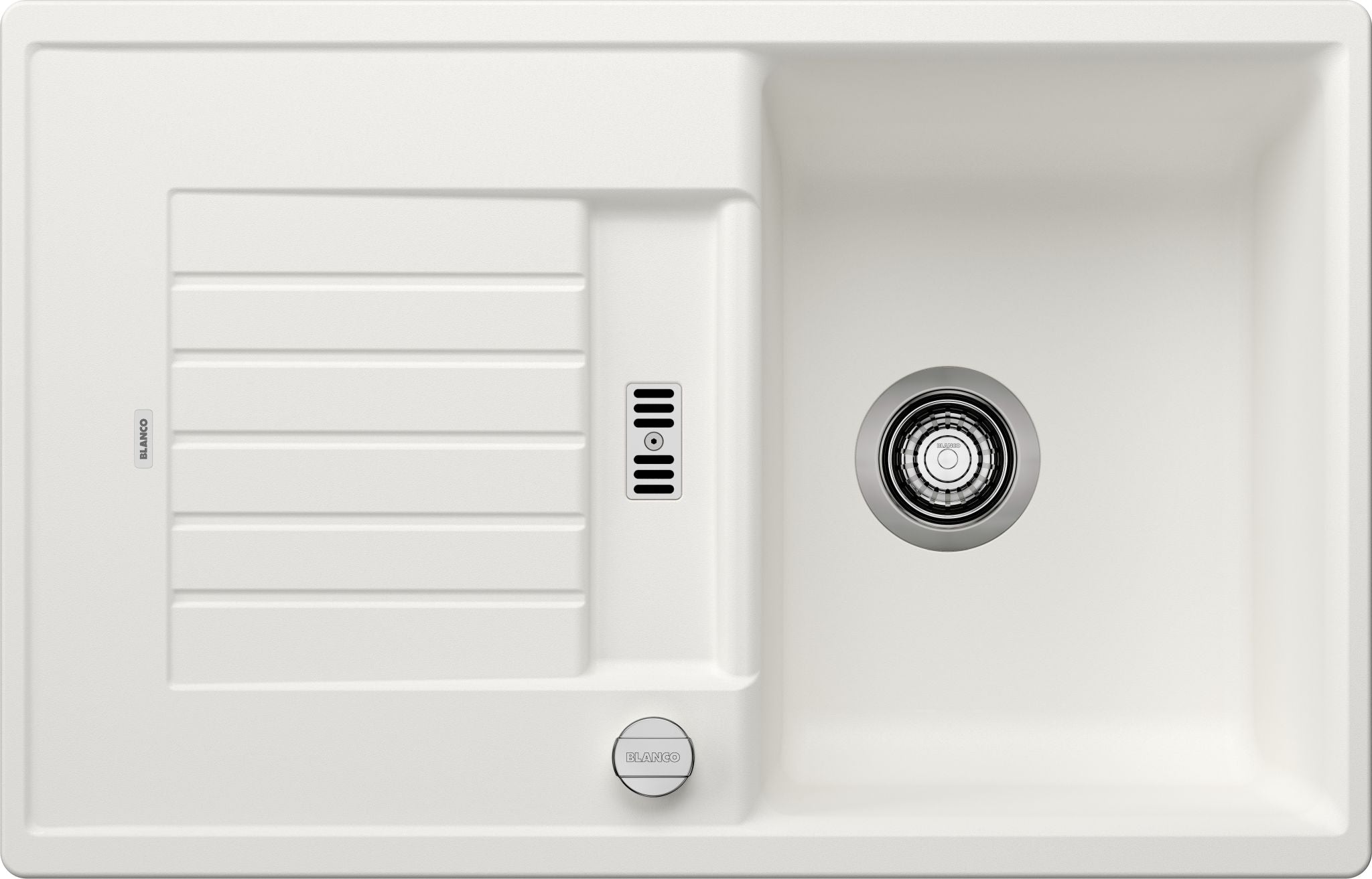 BLANCO ZIA 45 S SILGRANIT mit Ablauffernbedienung reversibel weiß 514718