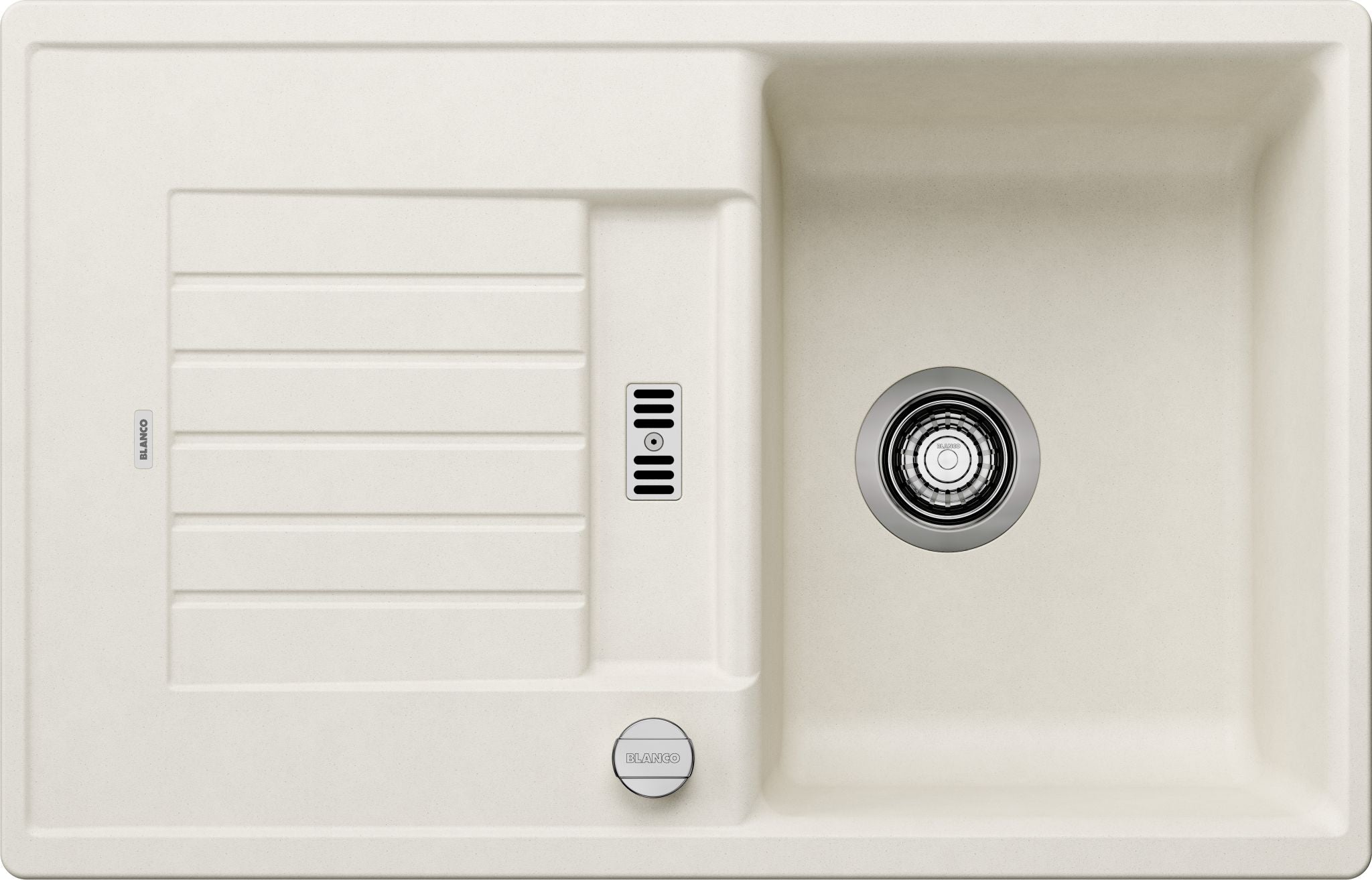 BLANCO ZIA 45 S SILGRANIT mit Ablauffernbedienung reversibel softweiß 527199