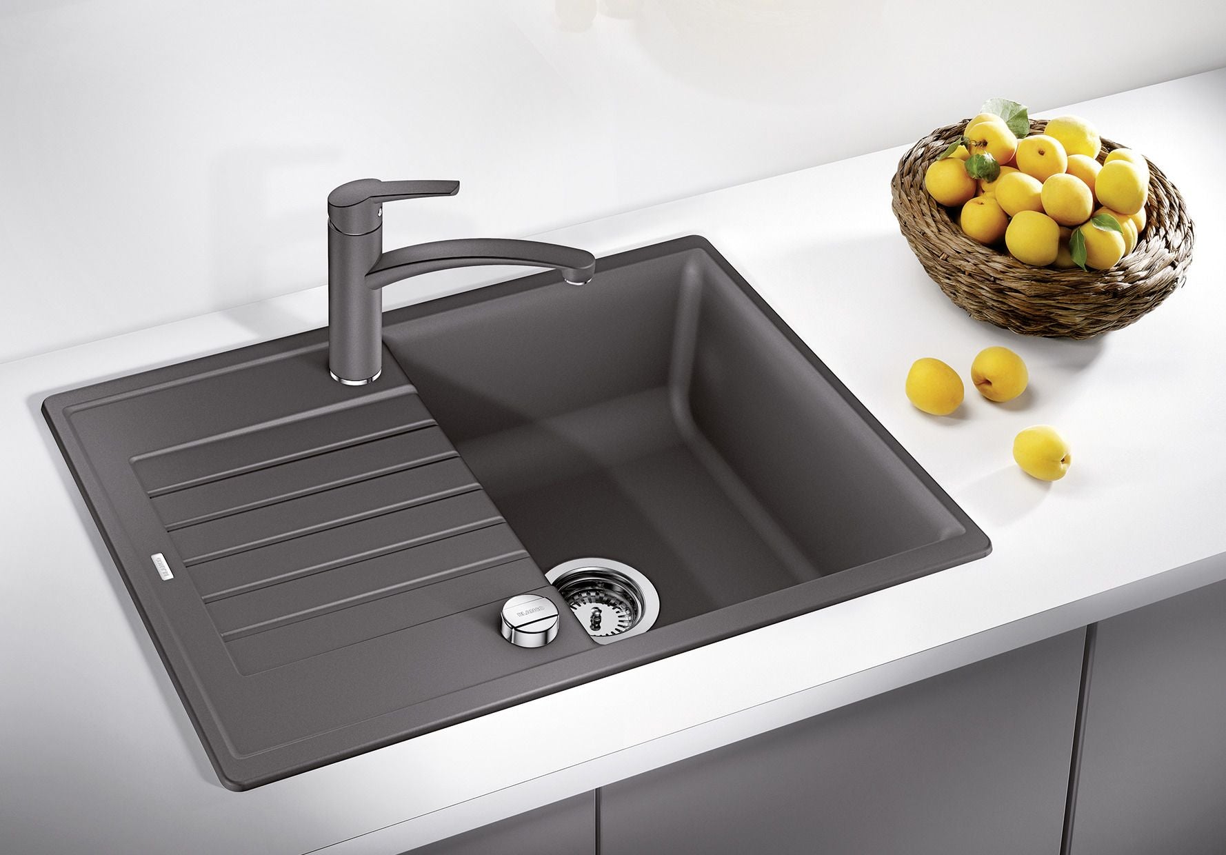 BLANCO ZIA 45 S Compact SILGRANIT mit Ablauffernbedienung reversibel anthrazit 524711