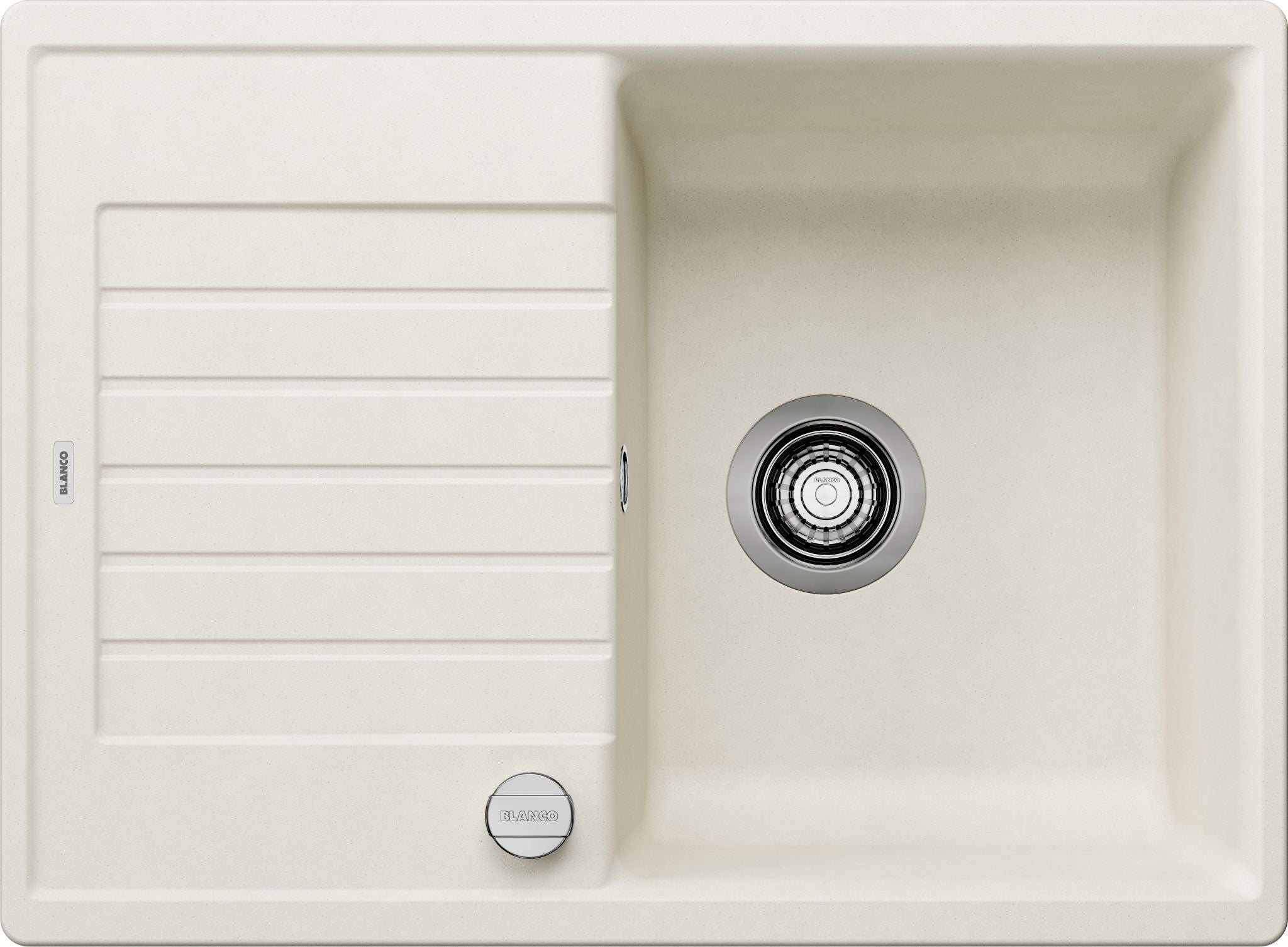 BLANCO ZIA 45 S Compact SILGRANIT mit Ablauffernbedienung reversibel softweiß 527196