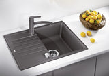 BLANCO ZIA 45 S Compact SILGRANIT mit Ablauffernbedienung reversibel vulkangrau 527379