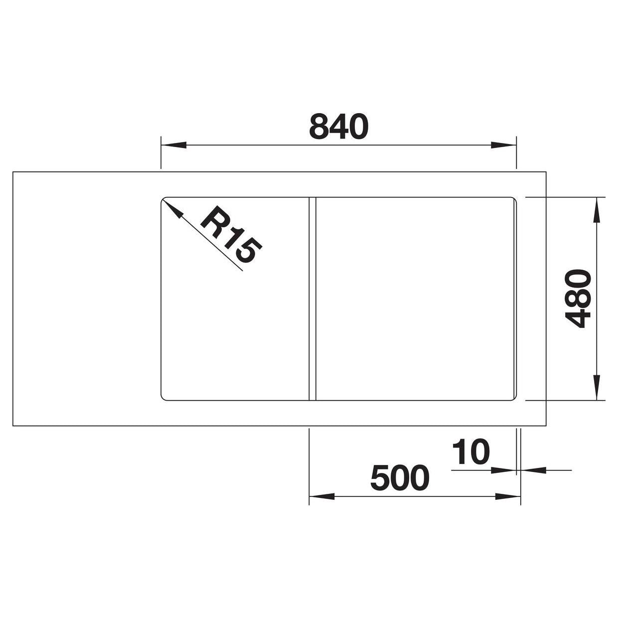 BLANCO ZIA 5 S SILGRANIT mit Ablauffernbedienung reversibel vulkangrau 527386