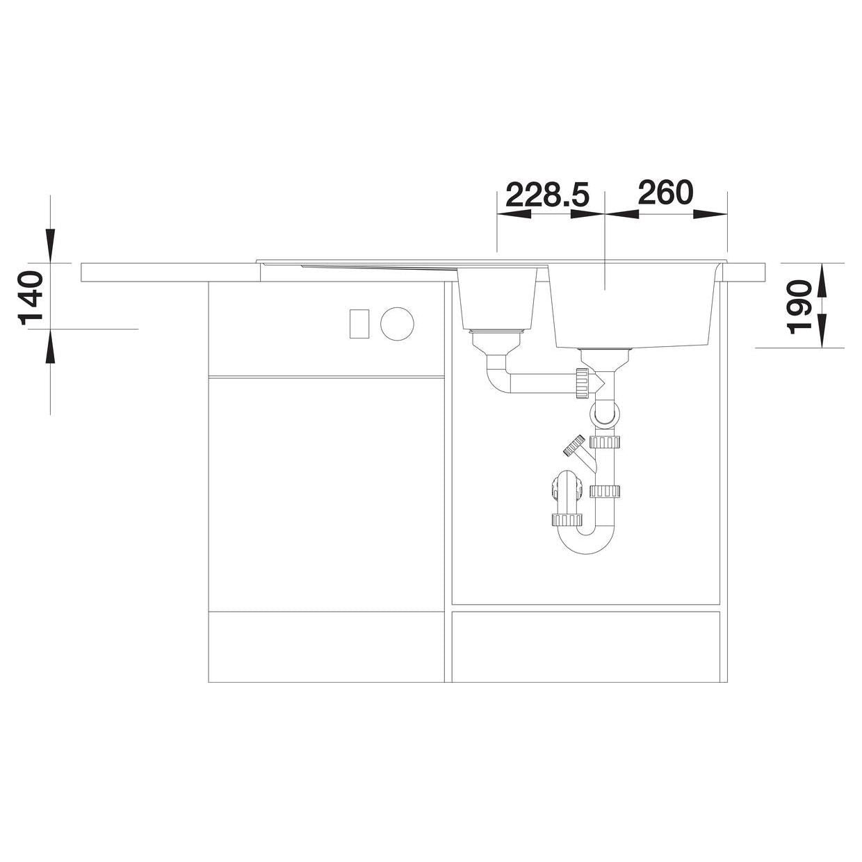 BLANCO ZIA 6 S SILGRANIT mit Ablauffernbedienung reversibel café 515071