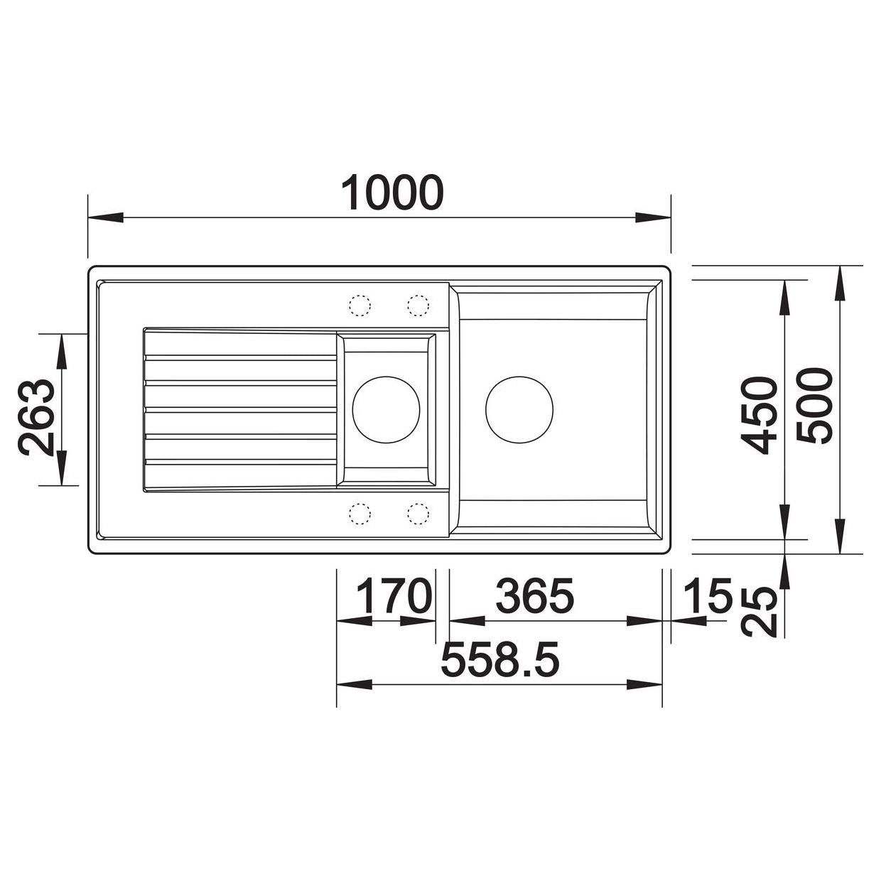 BLANCO ZIA 6 S SILGRANIT mit Ablauffernbedienung reversibel vulkangrau 527389