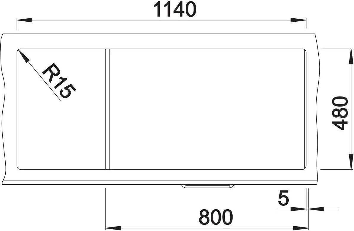 BLANCO ZIA 8 S SILGRANIT ohne Ablauffernbedienung vulkangrau 527392