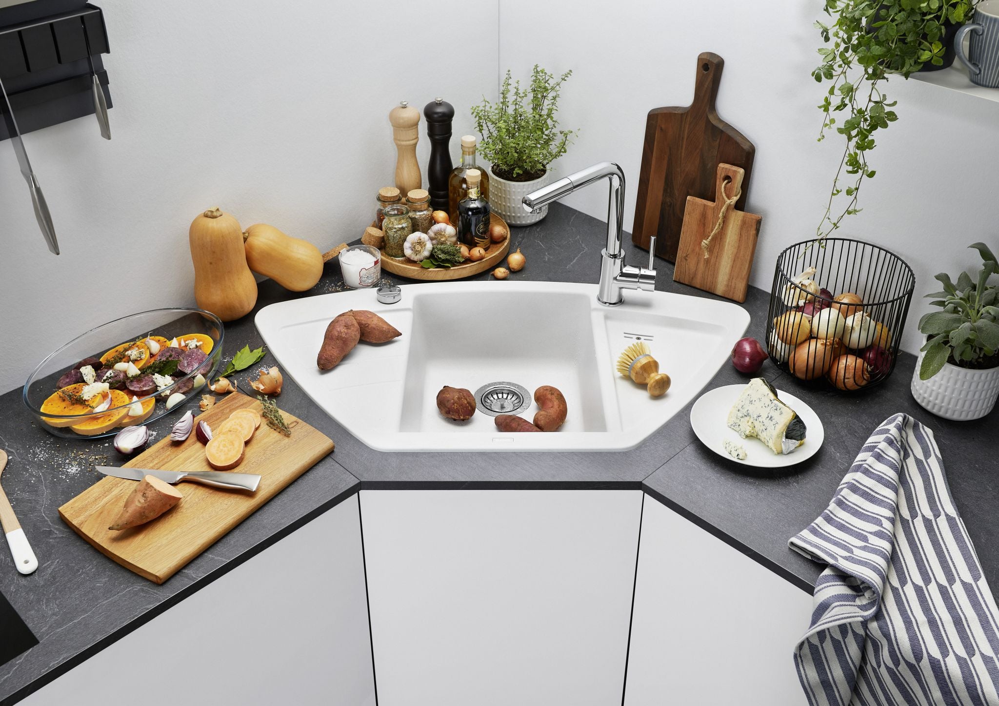 BLANCO ZIA 9 E SILGRANIT mit Ablauffernbedienung anthrazit 514756