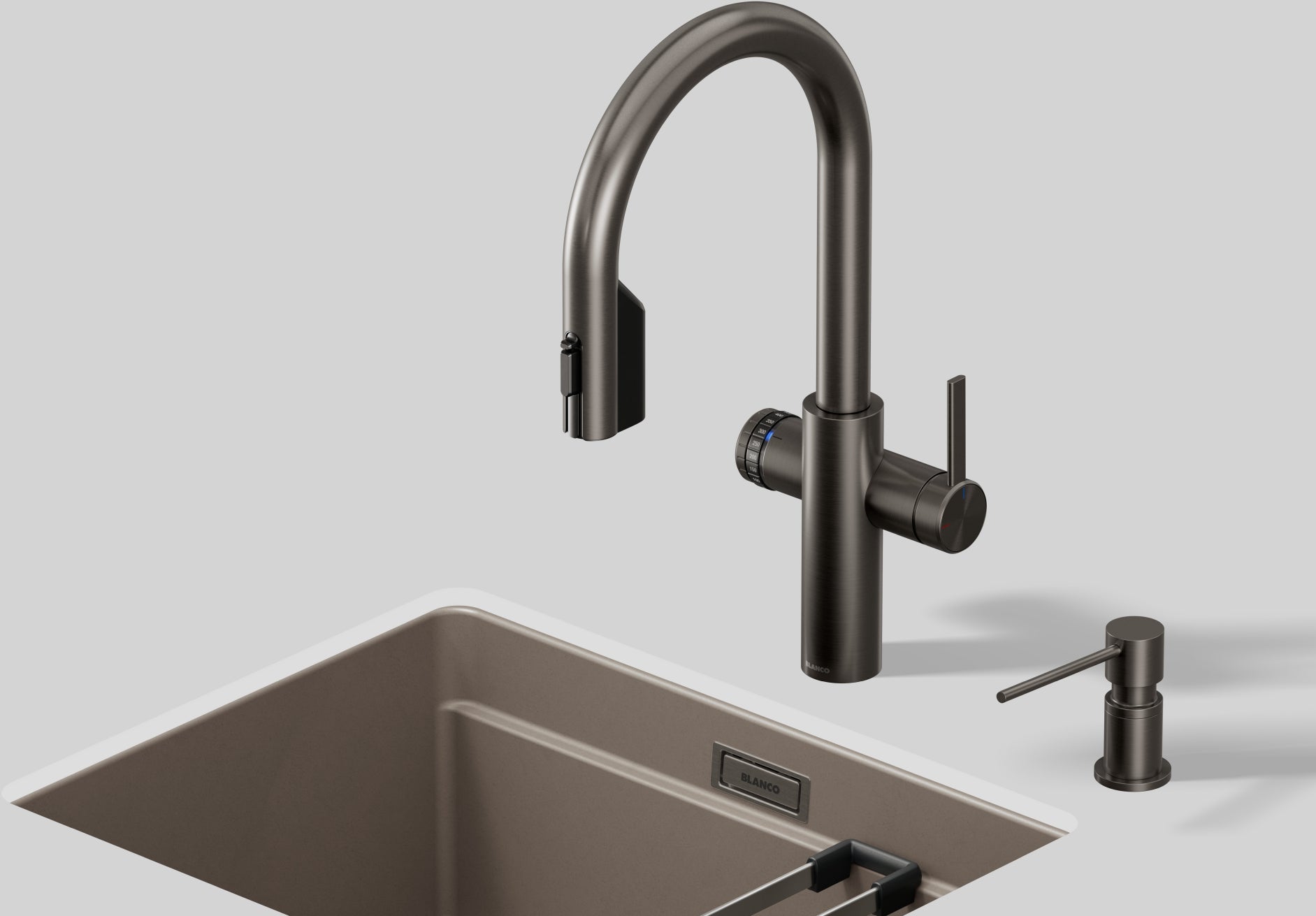BLANCO CHOICE ICONA-C metallische Oberfläche Hochdruck satin platinum 527932
